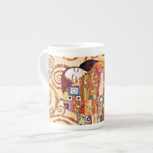 Gustav Klimt - The Embrace - Fine Art Painting Bone China Mug