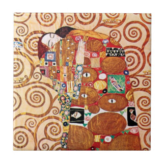 Gustav Klimt - The Embrace - Fine Art Painting Ceramic Tile
