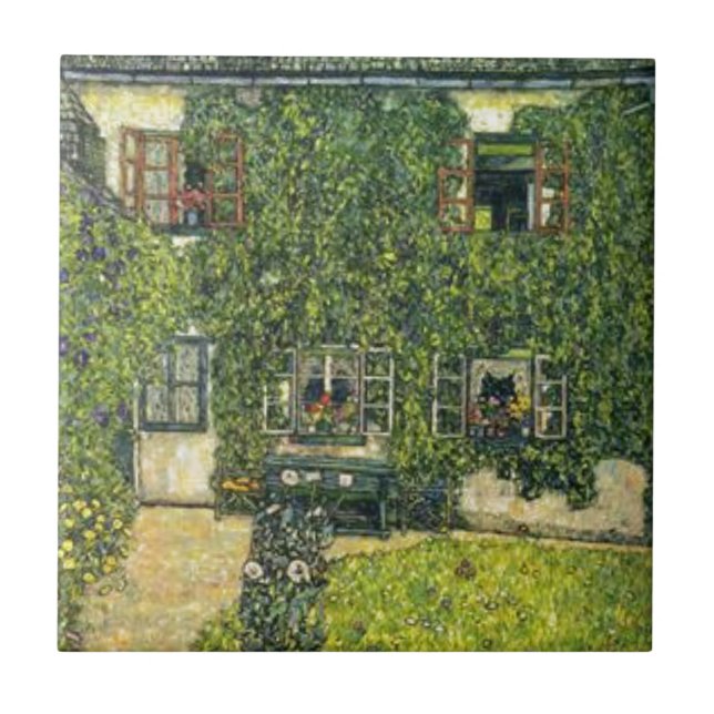 Gustav Klimt - The House of Guardaboschi Ceramic Tile (Front)