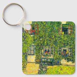Gustav Klimt The House of Guardaboschi Key Ring