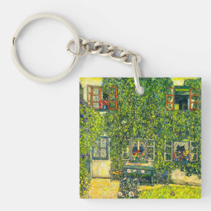 Gustav Klimt The House of Guardaboschi Key Ring