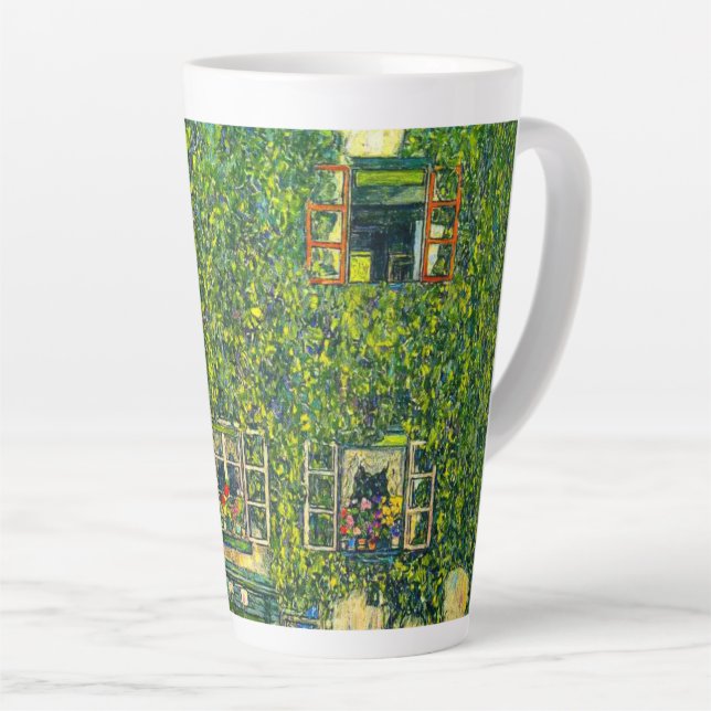 Gustav Klimt The House of Guardaboschi Latte Mug (Right Angle)