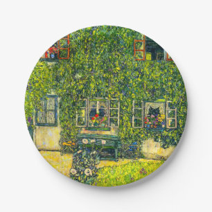 Gustav Klimt The House of Guardaboschi Paper Plate