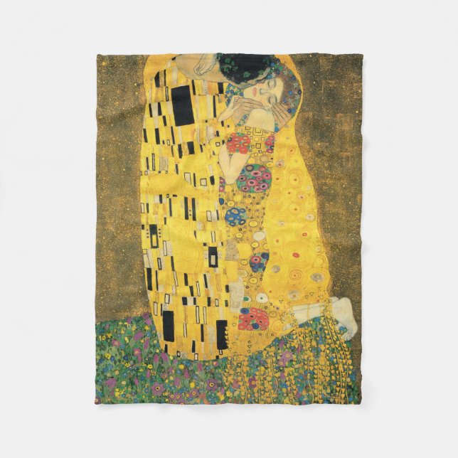 GUSTAV KLIMT - The kiss 1907 Fleece Blanket (Front)