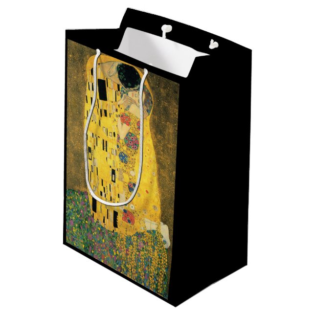 GUSTAV KLIMT - The kiss 1907 Medium Gift Bag (Back Angled)