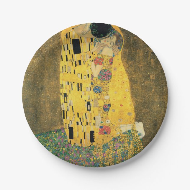 GUSTAV KLIMT - The kiss 1907 Paper Plate (Front)