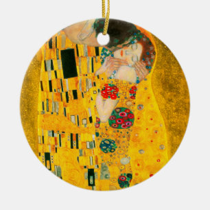 Gustav Klimt The Kiss Ceramic Ornament