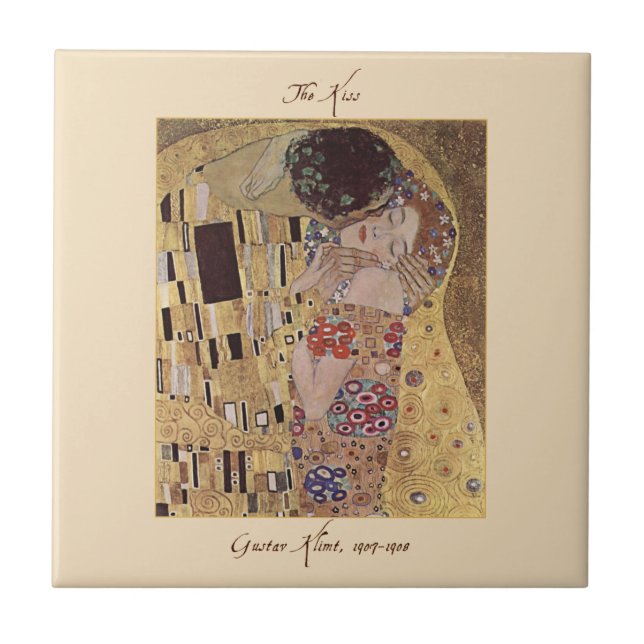 Gustav Klimt The Kiss Ceramic Tile (Front)