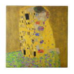 Gustav Klimt The Kiss Ceramic Tile<br><div class="desc">The Kiss painted by Gustav Klimt.</div>