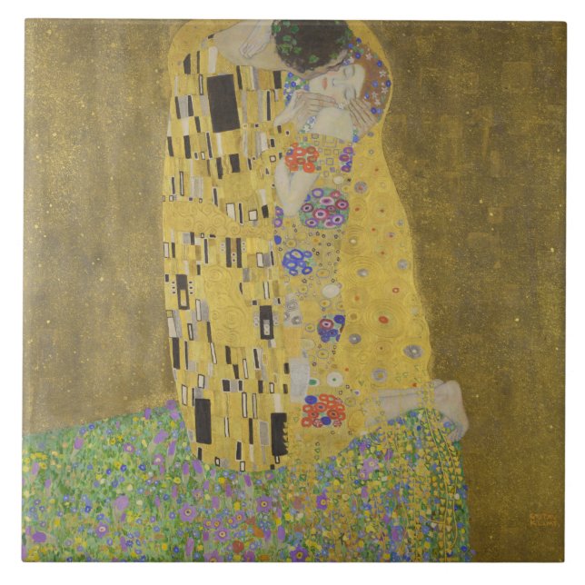 Gustav Klimt The Kiss Ceramic Tile (Front)