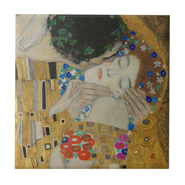 Gustav Klimt The Kiss Ceramic Tile (Front)