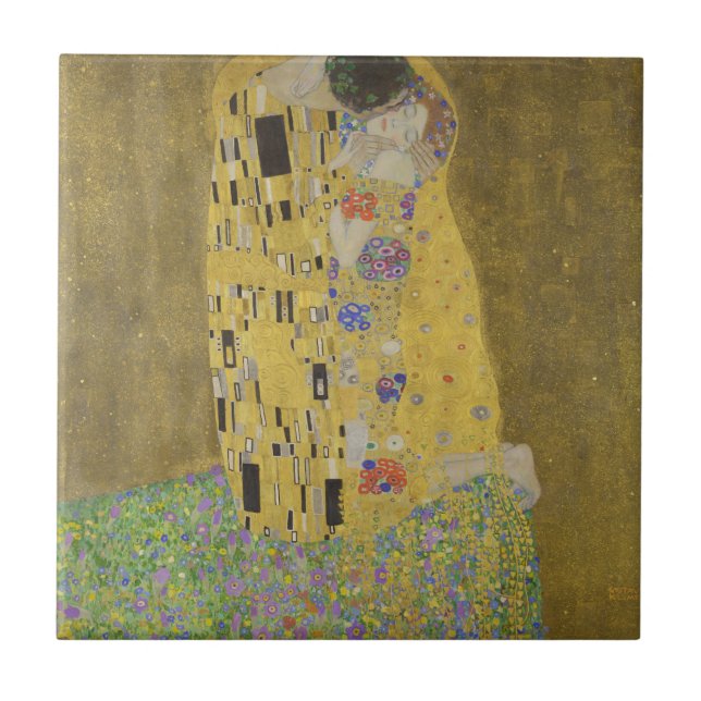 Gustav Klimt "The Kiss" Ceramic Tile (Front)
