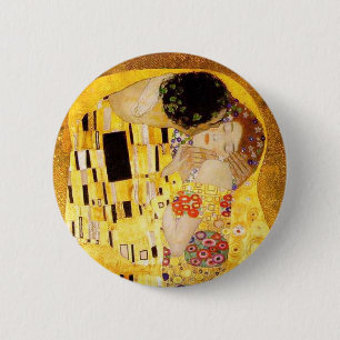 Gustav Klimt The Kiss Classic Painting 6 Cm Round Badge