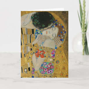 Gustav Klimt The Kiss Classic Painting Card