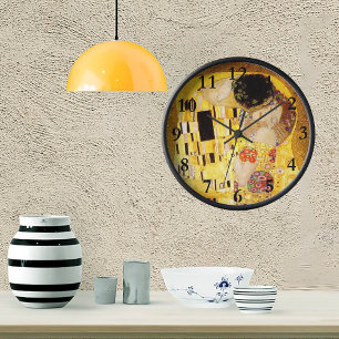 Gustav Klimt The Kiss Classic Painting Clock