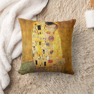 Gustav Klimt The Kiss Classic Painting Cushion
