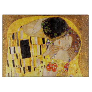Gustav Klimt The Kiss Classic Painting Cutting Board