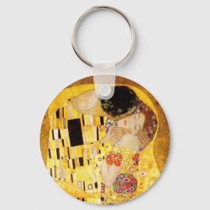 Gustav Klimt The Kiss Classic Painting Key Ring