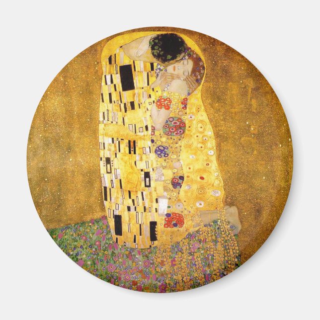 Gustav Klimt The Kiss Classic Painting Magnet (Front)