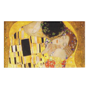 Gustav Klimt The Kiss Classic Painting Name Tag