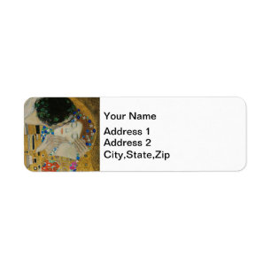 Gustav Klimt The Kiss Classic Painting Return Address Label