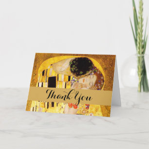 Gustav Klimt The Kiss Classic Painting Thank You Card