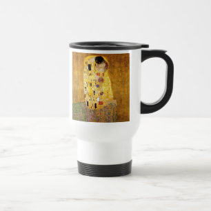 Gustav Klimt The Kiss Classic Painting Travel Mug