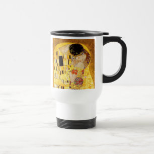 Gustav Klimt The Kiss Classic Painting Travel Mug