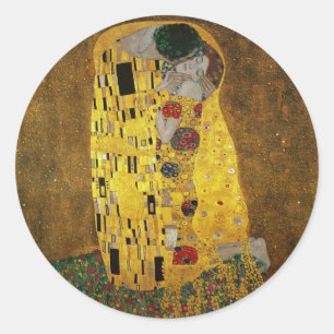 Gustav Klimt The Kiss Classic Round Sticker