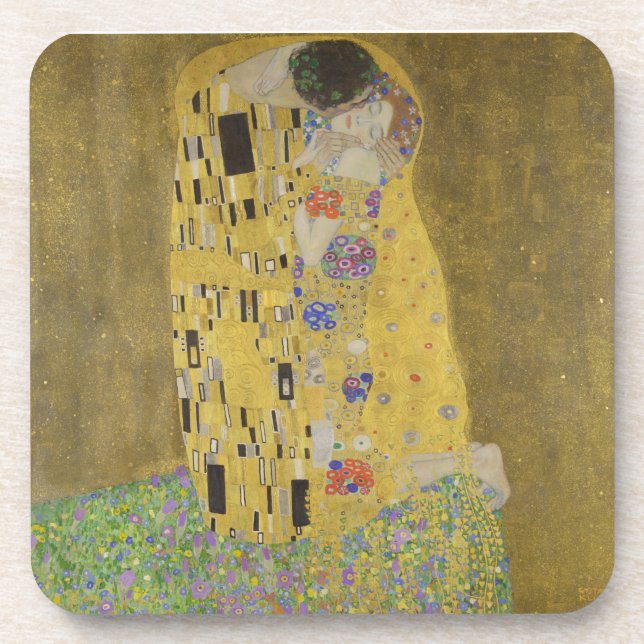 Gustav Klimt "The Kiss" Coaster (Front)