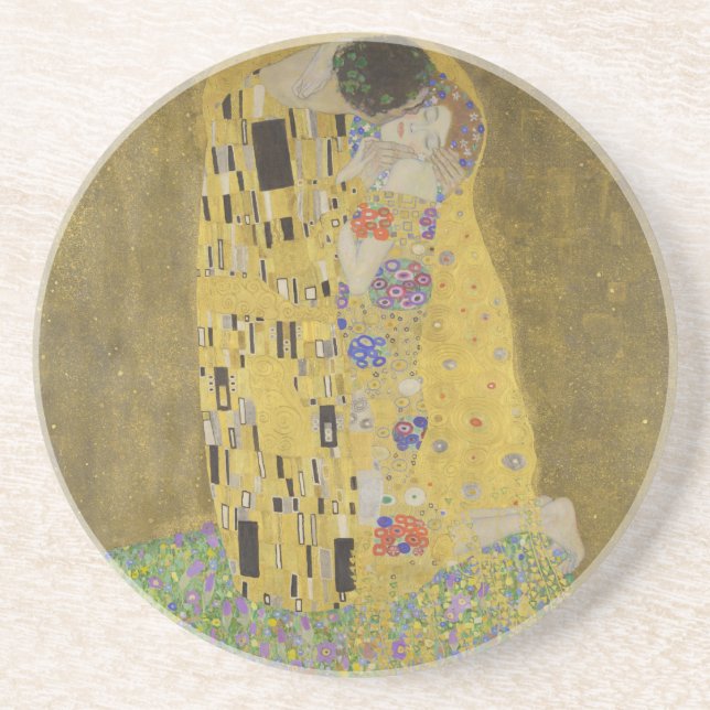 Gustav Klimt "The Kiss" Coaster (Front)