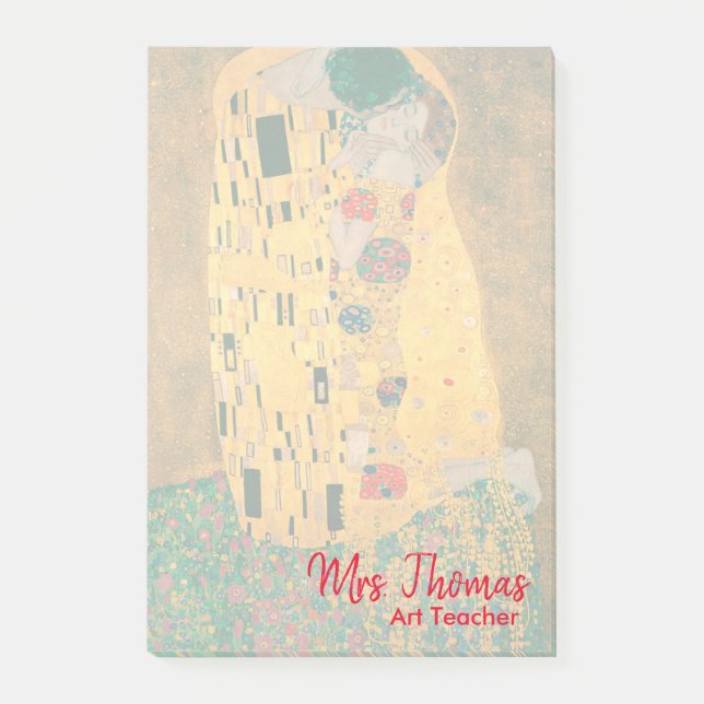 Gustav Klimt The Kiss Customised Post-it Notes 4x6 (Front)