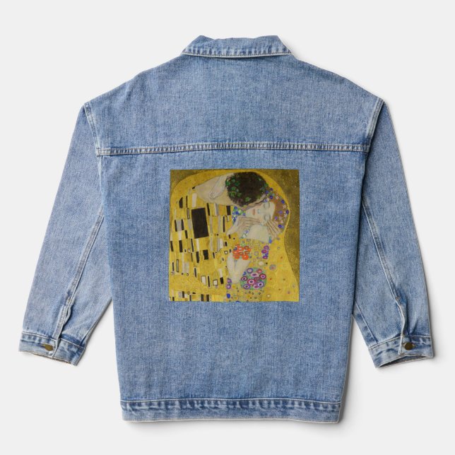 Gustav Klimt - The Kiss Denim Jacket (Back)