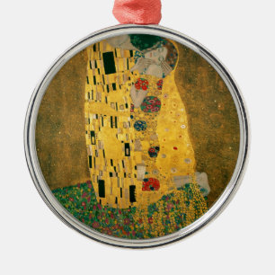 Gustav Klimt // The Kiss // Der Kuss Metal Tree Decoration