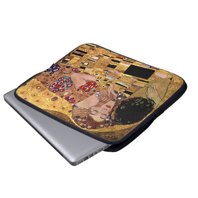 Gustav Klimt: The Kiss (Detail) Laptop Sleeve (Front Bottom)