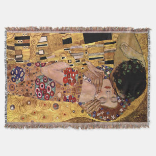 Gustav Klimt: The Kiss (Detail) Throw Blanket
