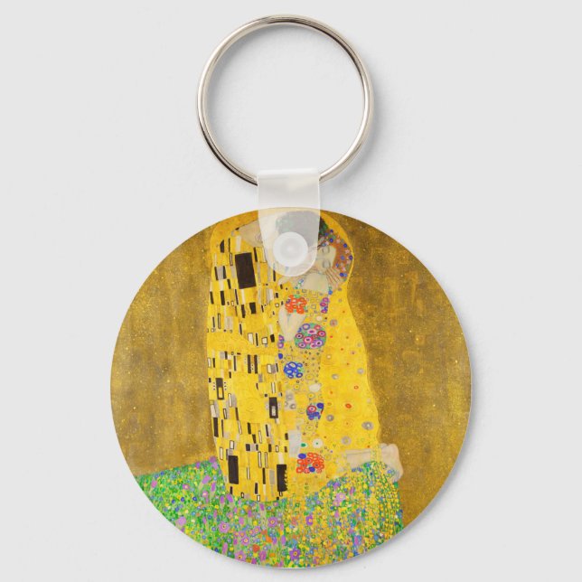 Gustav Klimt The Kiss Fine Art Key Ring (Front)