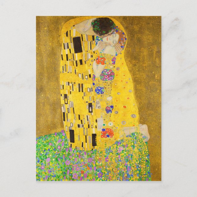 Gustav Klimt The Kiss Fine Art Postcard (Front)