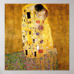 Gustav Klimt The Kiss Fine Art Poster<br><div class="desc">This fine art poster has the painting "The Kiss" on it by Gustav Klimt.</div>