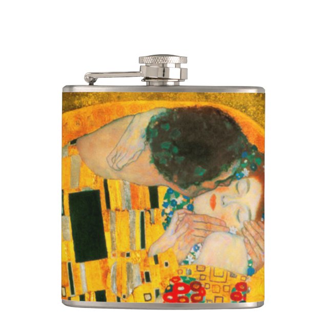 Gustav Klimt The Kiss Hip Flask (Front)
