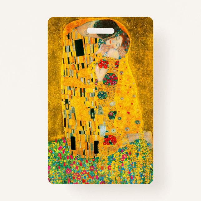 Gustav Klimt The Kiss ID Badge (Front)