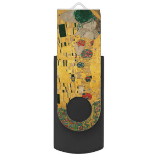 Gustav Klimt The Kiss (Lovers) GalleryHD Vintage USB Flash Drive
