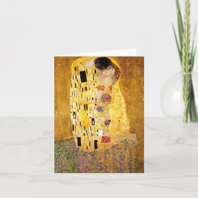 Gustav Klimt The Kiss Note Card (Front)