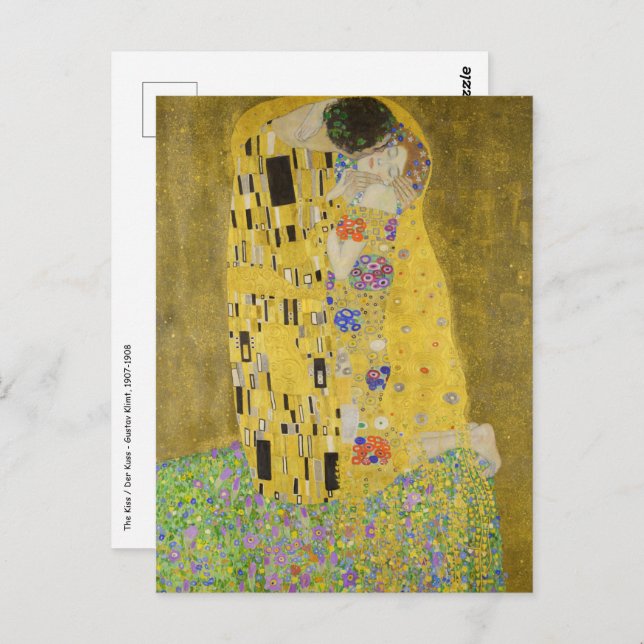 Gustav Klimt - The Kiss Postcard (Front/Back)
