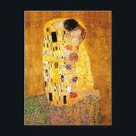 Gustav Klimt "The Kiss" Postcard<br><div class="desc">This is the radiant and sensual painting, “The Kiss, ” created by the Austrian painter Gustav Klimt. It’s considered to be his most famous work. He painted it between the years 1907 and 1908, which were the highpoint of his “Golden Period, ” when he painted a number of works utilising...</div>