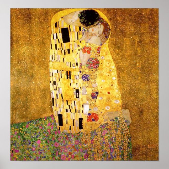 Gustav Klimt The Kiss Poster (Front)