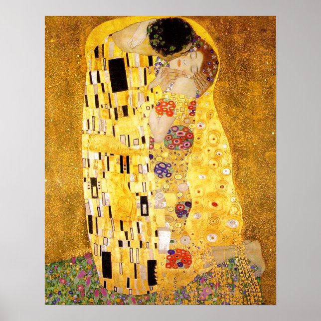 Gustav Klimt The Kiss Poster (Front)