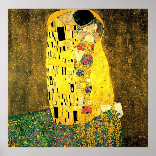 Gustav Klimt -The Kiss  Poster (Front)