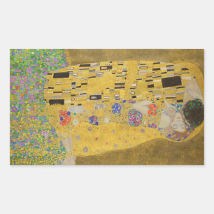 Gustav Klimt "The Kiss" Rectangular Sticker