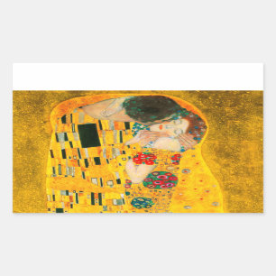Gustav Klimt The Kiss Rectangular Sticker